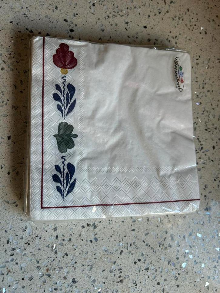 Boerenbont Servetten Nieuw gratis bij een servet houder, Huis en Inrichting, Keuken | Keukenbenodigdheden, Nieuw, Ophalen of Verzenden