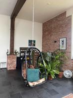 Rotan hangstoel zwart  HK living, Ophalen, Zo goed als nieuw, Bruin, Eén
