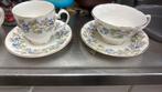Marlborough Bone China - Made in England - 2 Kop en schotels, Ophalen, Kop en/of schotel, ?, ?