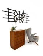 Vintage XL Brutalistisch wandsculptuur ‘70, Ophalen of Verzenden, Zo goed als nieuw