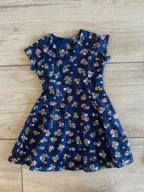 Pimark jurk kant blauw bloemen maat 110, Kinderen en Baby's, Kinderkleding | Maat 110, Zo goed als nieuw, Meisje, Jurk of Rok