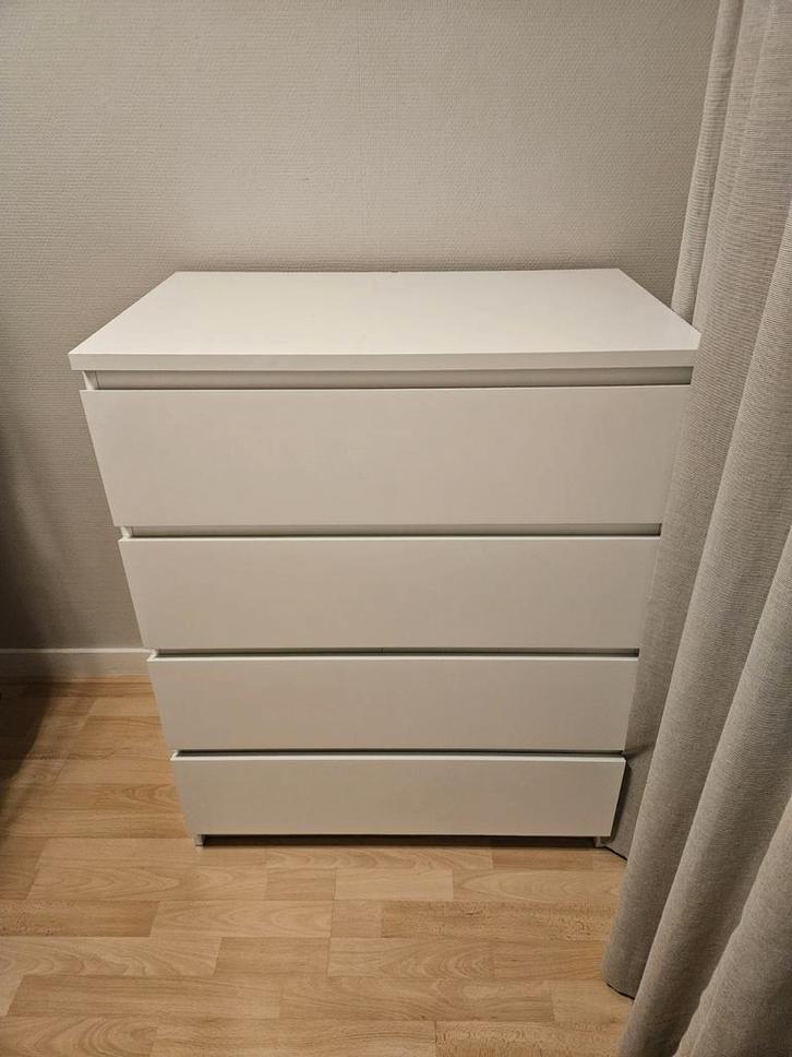 Ikea Malm Ladekast - Wit, Huis en Inrichting, Kasten | Dressoirs, Gebruikt, 50 tot 100 cm, 25 tot 50 cm, Met lade(s), Overige materialen