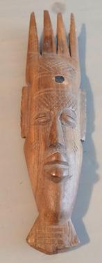 Vintage Afrikaanse muur masker houtsnijwerk, Antiek en Kunst, Ophalen of Verzenden