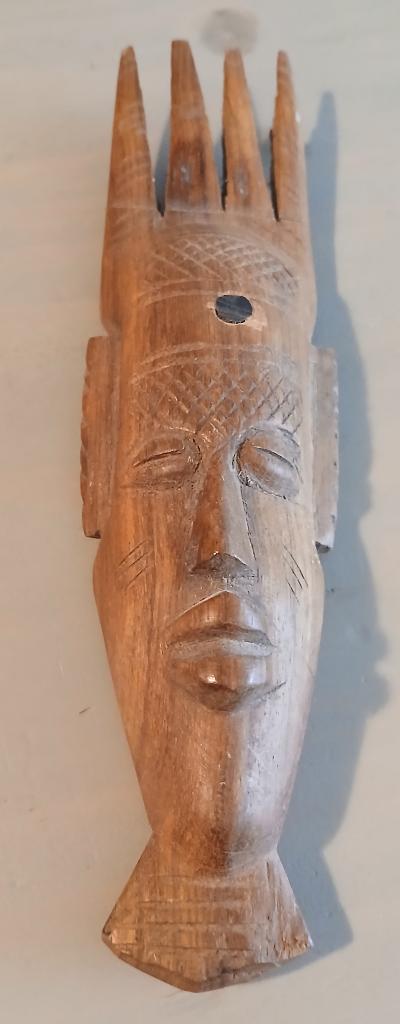 Vintage Afrikaanse muur masker houtsnijwerk, Antiek en Kunst, Kunst | Beelden en Houtsnijwerken, Ophalen of Verzenden