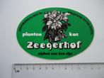 sticker Oud Alphen ad rijn zeegerhof kas kwekerij planten, Verzamelen, Stickers, Verzenden