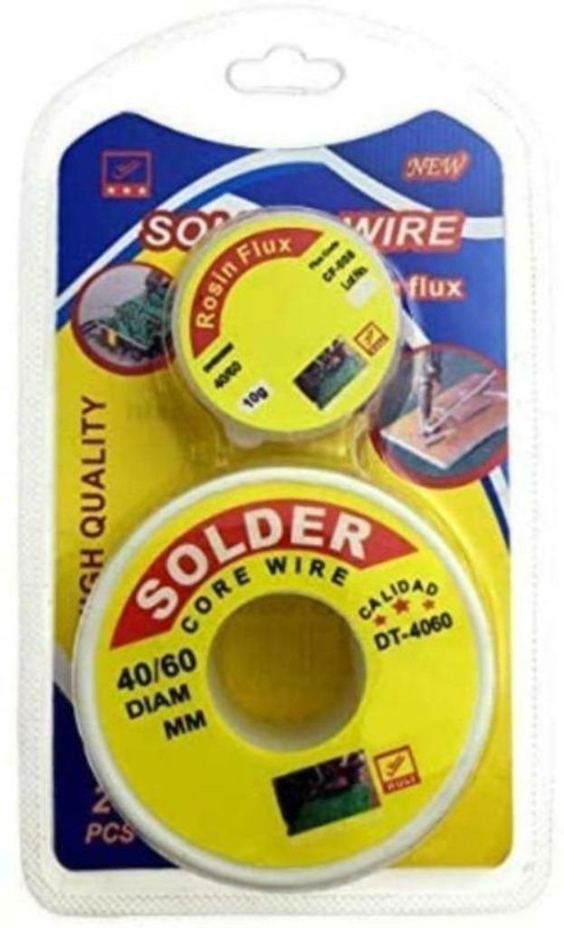 Tin Lood 40/60 Core Draad + Rosin Flux Soldeer Draad 1.0mm 5, Hobby en Vrije tijd, Knutselen, Nieuw, Ophalen