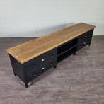 tv kast 1,70 m breed mango hout 4 cm dik blad, Ophalen, Nieuw, Metaal, 150 tot 200 cm