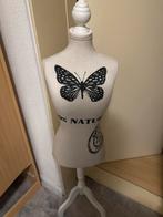 Vintage Paspop met Vlinderprint, Ophalen of Verzenden, Gebruikt