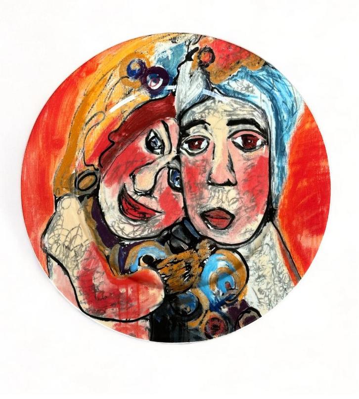 Piet Schopping Wandbord Kunst Heinrich winterling Bavaria, Antiek en Kunst, Kunst | Schilderijen | Klassiek, Ophalen of Verzenden