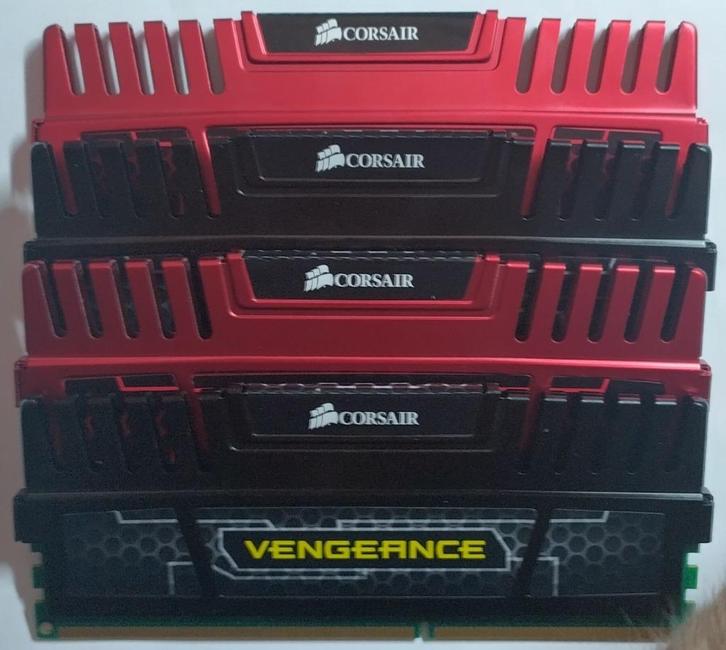 16GB DDR3 4x4GB PC3-12800 1600MHz Corsair Veng. XMP1.3 2212, Computers en Software, RAM geheugen, Gebruikt, Desktop, 16 GB, DDR3