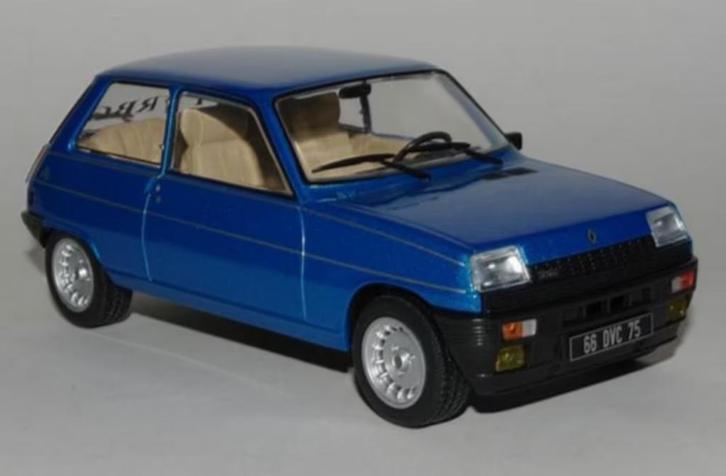 Renault 5 Alpine Turbo blauw AUTO VINTAGE schaal 1/24 nr. 23, Hobby en Vrije tijd, Modelauto's | 1:24, Nieuw, Auto, Overige merken