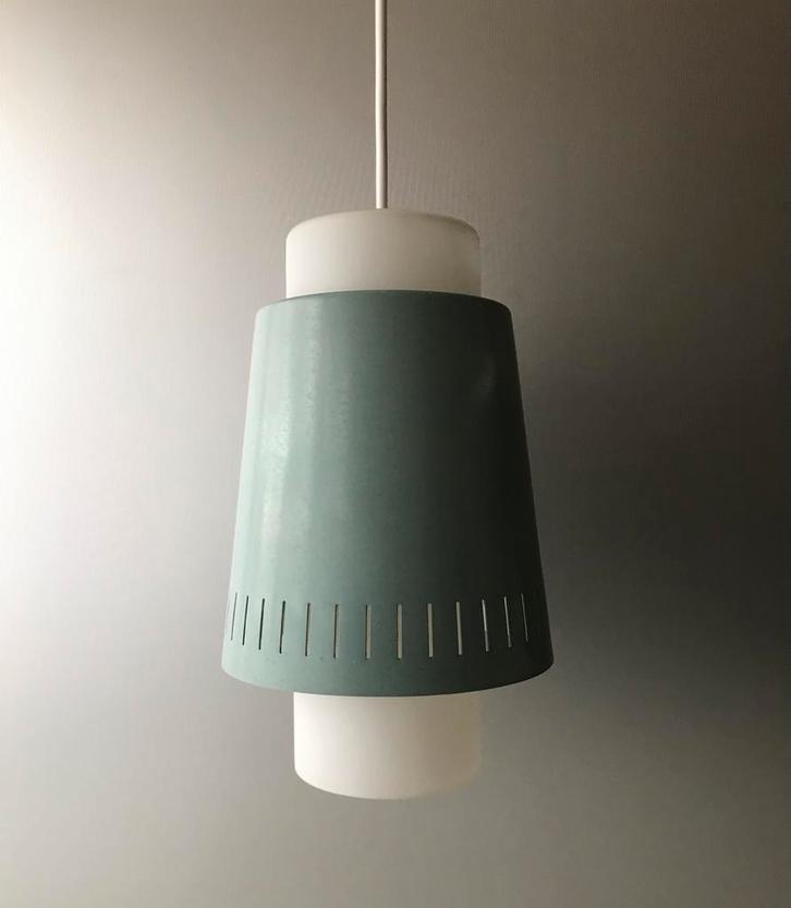 50s Philips hanging lamp vintage silence of the lamps, Huis en Inrichting, Lampen | Hanglampen, Gebruikt, Minder dan 50 cm, Glas
