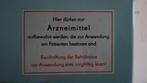 Retro vintage industriële metalen apothekers vitrine kast, Ophalen, Gebruikt, Vintage, Nvt