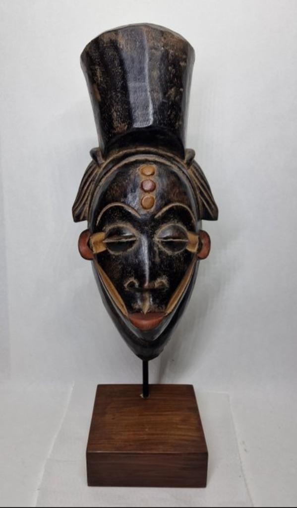Houten Mukuyi masker Punu/Pounou stam Gabon, Antiek en Kunst, Kunst | Niet-Westerse kunst, Ophalen of Verzenden