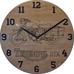Themaklok met een Tryumph 3TA motor als thema, Ophalen of Verzenden, Nieuw, Wandklok