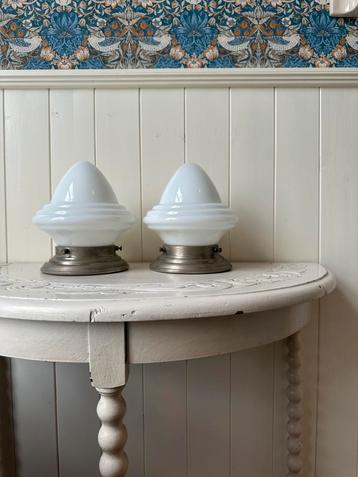 2 x Art Deco Gispen Acorn plafonniere plafond lamp beschikbaar voor biedingen
