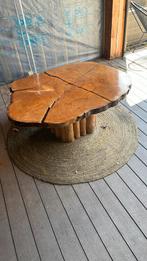 Beuken tafel blad tafel boomstam, Minder dan 50 cm, Rechthoekig, Ophalen of Verzenden, Zo goed als nieuw