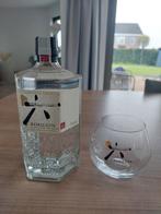 Fles Japanse Roku gin met glas 700 ml., Nieuw, Glas, Overige stijlen, Glas of Glazen