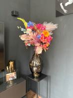 Vaas met zijden bloemen, Ophalen of Verzenden, Zo goed als nieuw