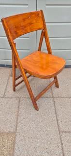 1 Vintage houten klapstoel jaren 70, Huis en Inrichting, Stoelen, Gebruikt, Bruin, Ophalen of Verzenden, Eén