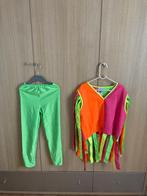 Carnaval neongroene legging met hesje maat S, Ophalen, Zo goed als nieuw, 170 of groter, Meisje