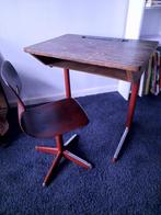 Vintage schoolbureautje - tafel met stoeltje Galvanitas, Kinderen en Baby's, Kinderkamer | Tafels en Stoelen, Gebruikt, Tafel(s) en Stoel(en)