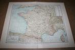 Antieke kaart - Frankrijk - 1901 !!, Boeken, Atlassen en Landkaarten, Gelezen, Frankrijk, Ophalen of Verzenden