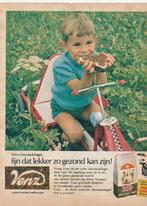 Retro reclame 1966 Venz hagelslag jongetje skelter, Verzenden, Overige typen