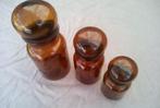 Bruin Glas Voorraadpot, Overige typen, Ophalen of Verzenden, Overige stijlen, Glas