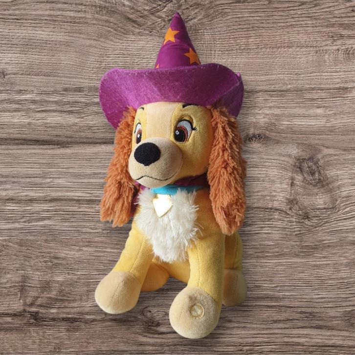 Disney hond Lady knuffel Halloween tovenaar h 35 cm 1011, Kinderen en Baby's, Speelgoed | Knuffels en Pluche, Gebruikt, Hond, Ophalen of Verzenden