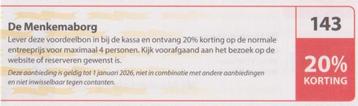 De Menkemaborg Uithuizen 20% korting Postcodeloterij bon 143 beschikbaar voor biedingen