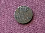 Halve cent 1870, Postzegels en Munten, Munten | Nederland, Ophalen of Verzenden, Koning Willem III, Overige waardes