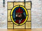 Glas in lood St.Aubertus patroonheilige v. bakker / Rompdaey, Antiek en Kunst, Antiek | Religie, Ophalen of Verzenden