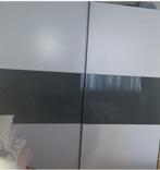 Schuifdeurkast wit grijs, Ophalen, Zo goed als nieuw, 50 tot 75 cm, 200 cm of meer