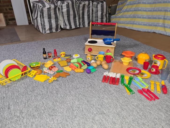 Keuken spulletjes, Kinderen en Baby's, Speelgoed | Speelkeukens, Gebruikt, Speelkeuken-accessoire, Kunststof, Ophalen of Verzenden