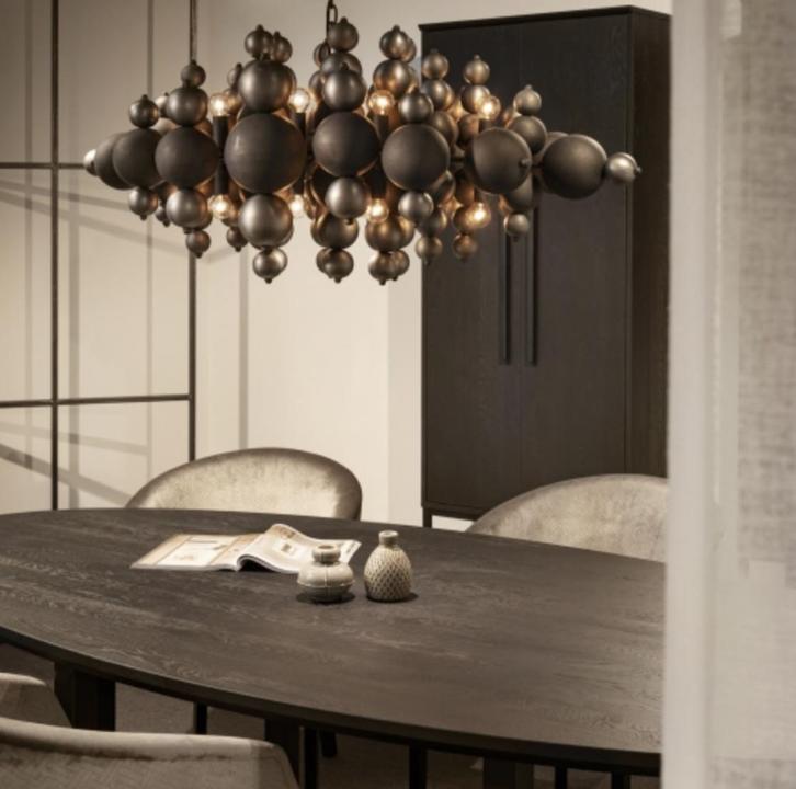 BLOW OVAAL 16 + 1 LICHTS Industrial Dark kroonluchter-winkel, Huis en Inrichting, Lampen | Hanglampen, Nieuw, 75 cm of meer, Ophalen of Verzenden