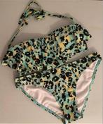 Mint groene panterprint bikini Livera maat 34, Ophalen of Verzenden, Zo goed als nieuw, Groen, Bikini
