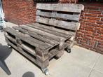 Palletbank incl bijpassende kussens gratis!!, Ophalen, Zo goed als nieuw, Hout