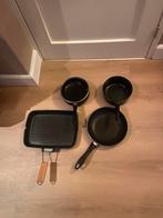Pakket met pannen, Ophalen of Verzenden, Gebruikt, Rvs, Pannenset