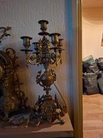 Antieke 5-arms kandelaar, Antiek en Kunst, Ophalen, Koper of Brons