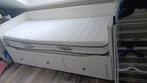 HEMNES Bedbank met 3 lades, wit, 80x200 cm (met matrassen), Ophalen, Wit, Tweepersoons, 80 cm