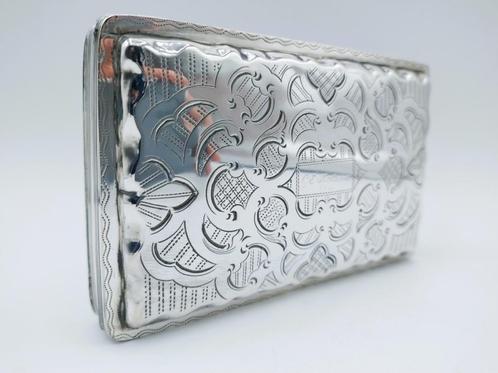 Zilveren tabaksdoos, C. Monteban, Schoonhoven, 1869, Antiek en Kunst, Antiek | Goud en Zilver, Zilver, Verzenden