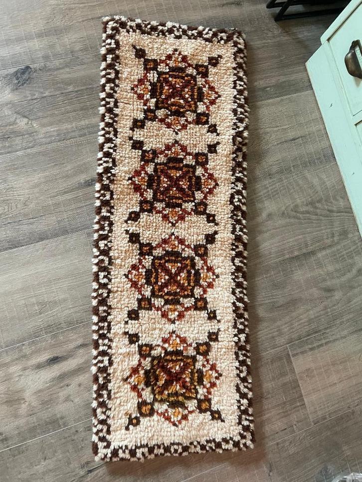 Vintage retro marokkaans wollen wandkleed vloerkleed kleedje, Antiek en Kunst, Antiek | Kleden en Textiel, Ophalen of Verzenden