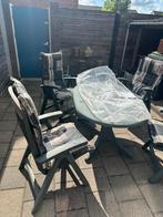 Gratis op te halen Kunststof Tuinset met 4 Stoelen, Ophalen, 4 zitplaatsen, Kunststof, Gebruikt
