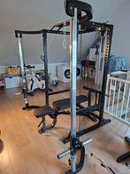 Powerrack met Cable Crossover en Lat Pull, Ophalen, Benen, Krachtstation, Zo goed als nieuw