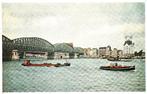 913049 Rotterdam Maasbrug 1952 parlevinker ? Of sleepboot?