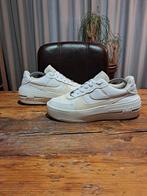 Nike Air Force 1 Platform 'Beige White' Size 39, Wit, Nike, Ophalen of Verzenden, Sneakers of Gympen