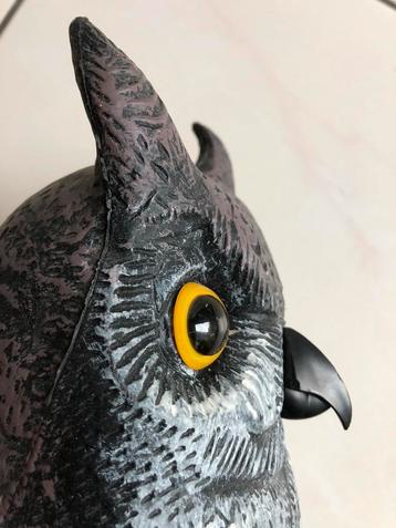 Mooie grote uil 40,5 cm hoog vogelverjager beschikbaar voor biedingen