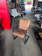 1 Eetkamer stoel gognac kunstleer outlet korting, Huis en Inrichting, Stoelen, Ophalen, Bruin, Nieuw, Eén