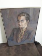 PORTRET SCHILDERIJ in METALEN LIJST afm 66 X 51cm 17,50 E, Ophalen of Verzenden